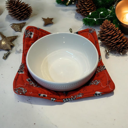 Christmas Soup Bowl Hugger, Microwave Soup Hugger, Microwave Soup Bowl Cozy