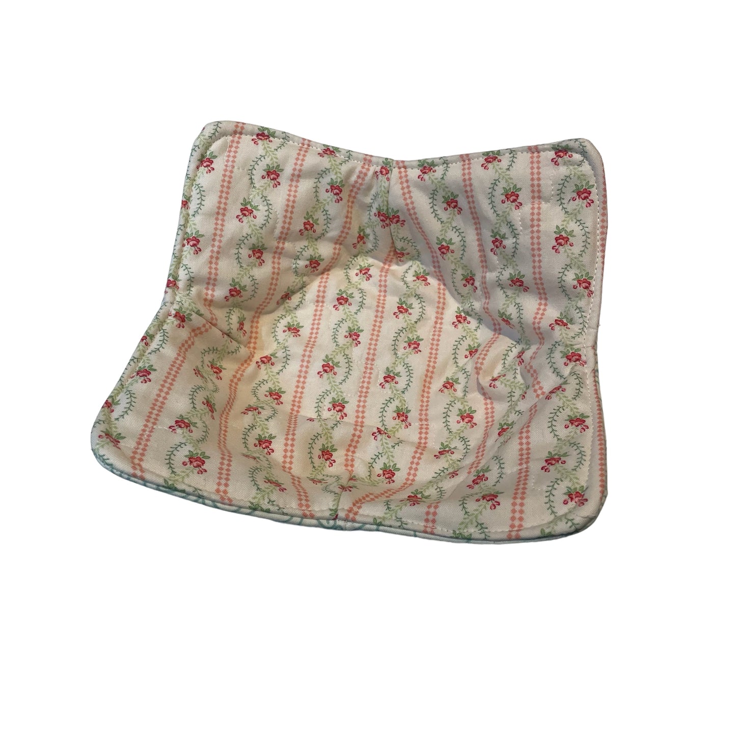 Pink and Green Reversible Microwave Soup Cozy