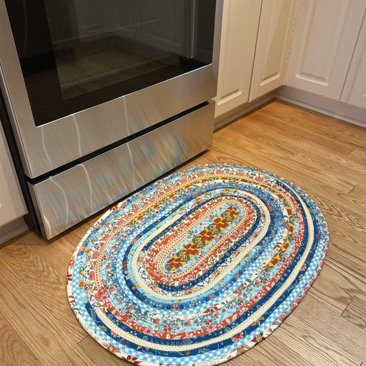 Charming Chickens and Checkers Kitchen JellyRoll Rug - Fun Farmhouse Decor