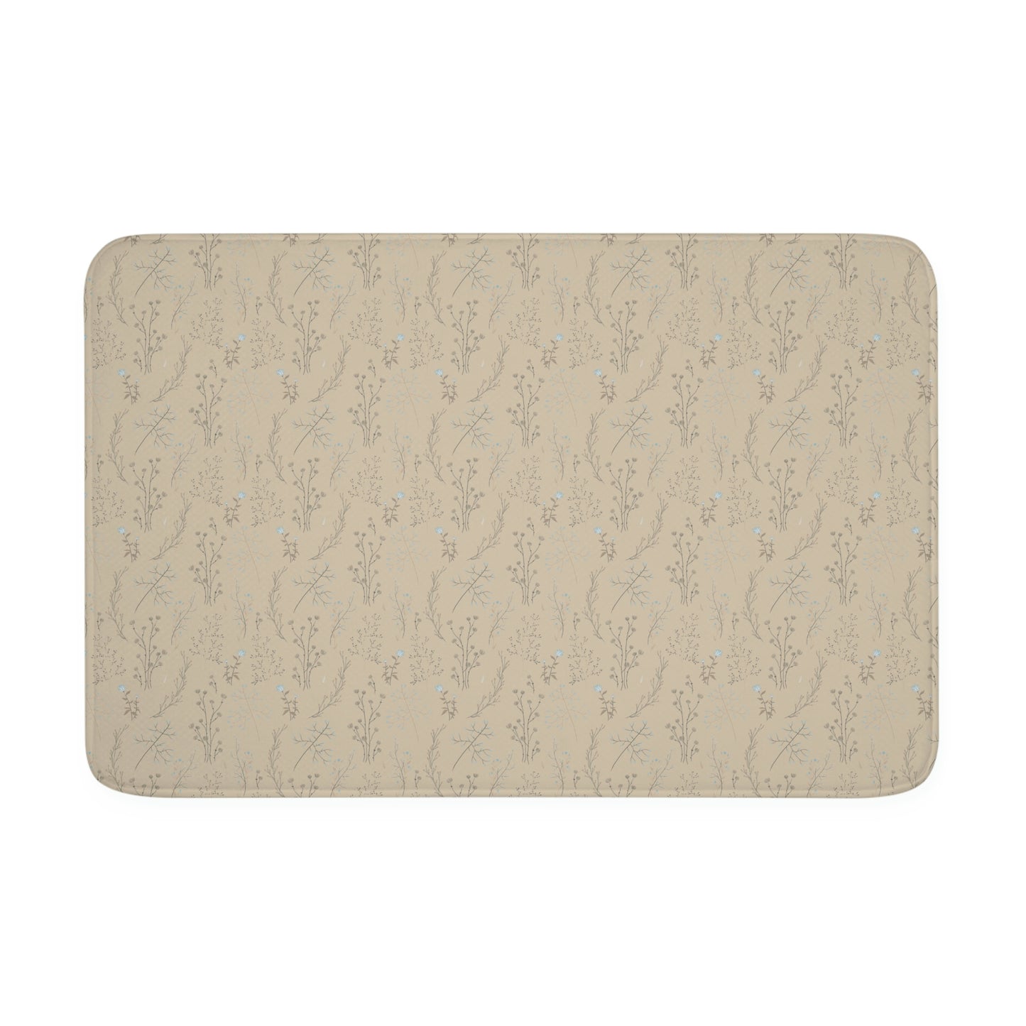 Taupe Floral Memory Foam Bathmat | 2 Sizes Available