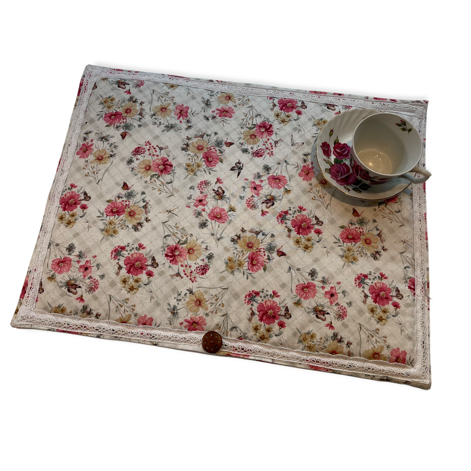 The Original Red Floral Dish Drying Mat